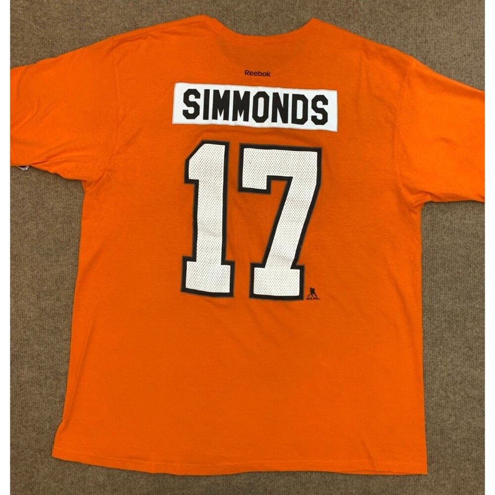 Reebok Philadelphia Flyers Shirt Mens 2XL Wayne Simmonds #17 NHL Short Sleeve